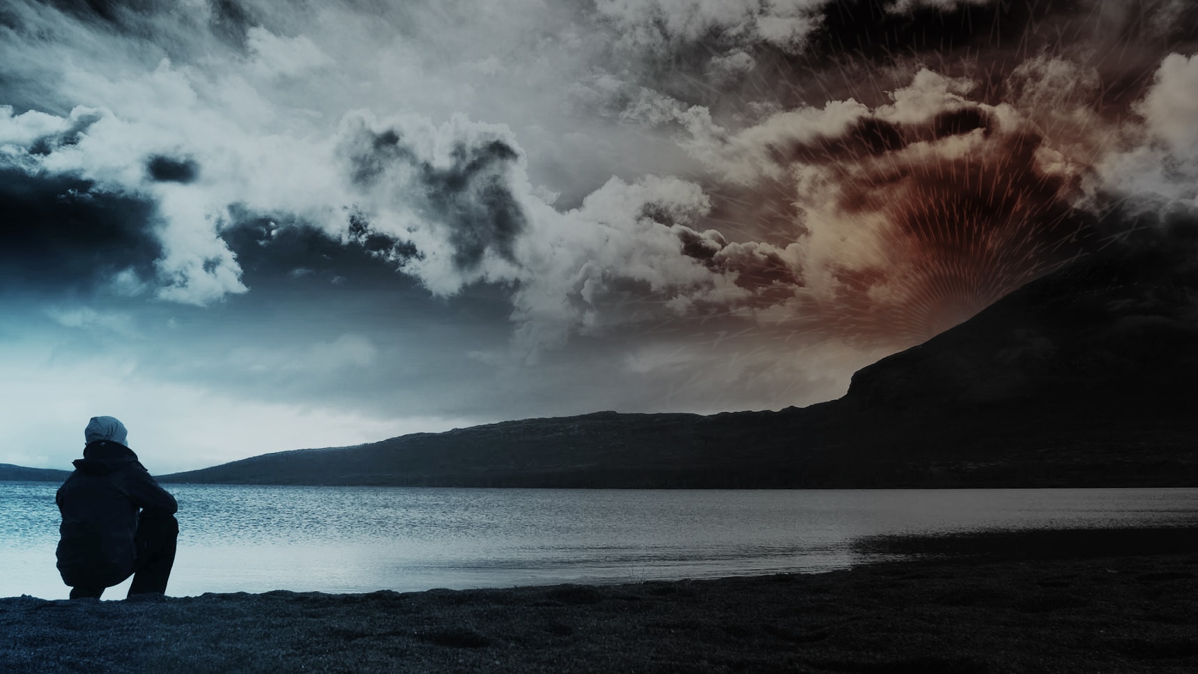 Toni Piirainen järven rannalla